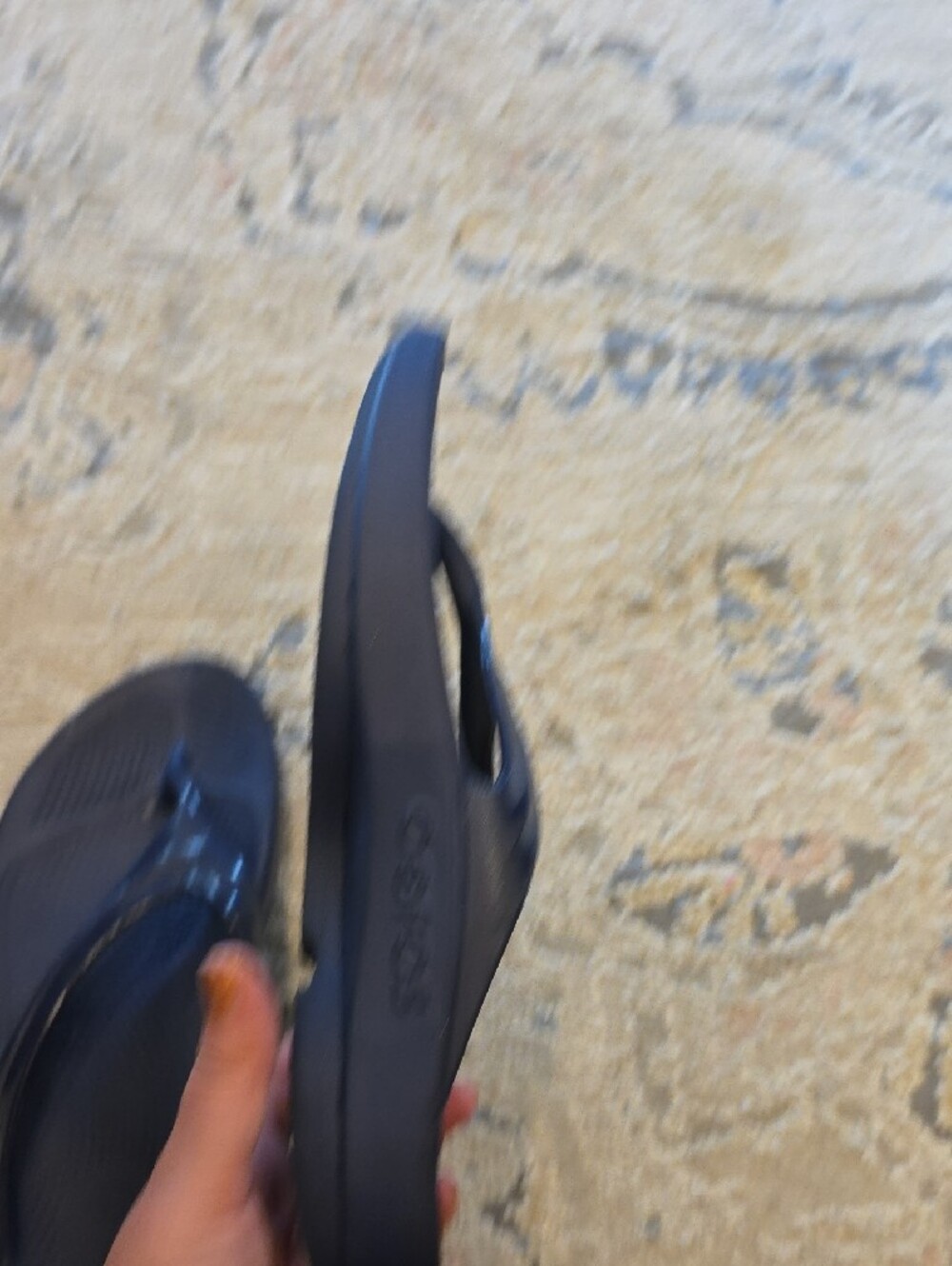 OOFOS Purple Comfort Flip Flops - Picture 9 of 10